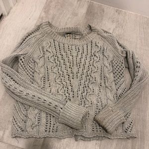 Free People split back knit sweater